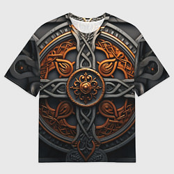 Футболка оверсайз мужская Орнамент в викингском стиле, цвет: 3D-принт
