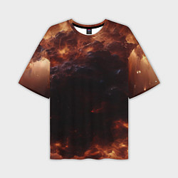 Мужская футболка оверсайз Взрыв нейронной звезды в космосе