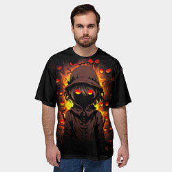 Футболка оверсайз мужская Mysterious eyes, цвет: 3D-принт — фото 2