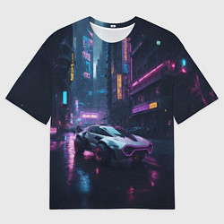 Футболка оверсайз мужская Футуристичная машина, цвет: 3D-принт