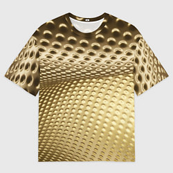 Мужская футболка оверсайз Золотая сетка абстракция