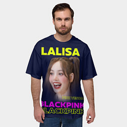 Футболка оверсайз мужская Lalisa - девушка из группы Blackpink, цвет: 3D-принт — фото 2