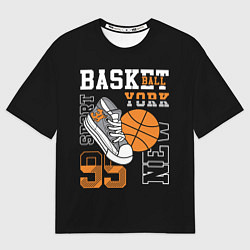 Футболка оверсайз мужская Basketball New York, цвет: 3D-принт