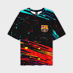 Мужская футболка оверсайз Barcelona краски