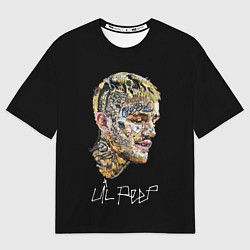 Футболка оверсайз мужская Lil Peep mosaic rap, цвет: 3D-принт