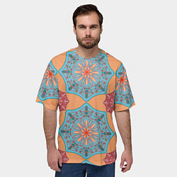 Футболка оверсайз мужская Ажурный орнамент, цвет: 3D-принт — фото 2