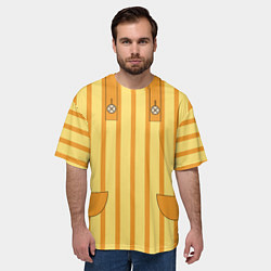 Футболка оверсайз мужская Фартук кота Юкичи, цвет: 3D-принт — фото 2