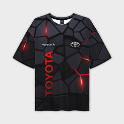 Мужская футболка оверсайз Toyota - плиты с эффектом свечения