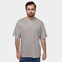 Футболка оверсайз мужская Текстура серо-бежевый однотонный, цвет: 3D-принт — фото 2