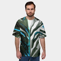 Футболка оверсайз мужская Броня адская и райская синяя, цвет: 3D-принт — фото 2