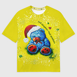 Мужская футболка оверсайз Мишка: моё сердечко - твоё сердечко