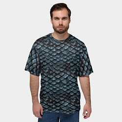 Футболка оверсайз мужская Dragon scale pattern, цвет: 3D-принт — фото 2