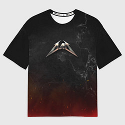 Футболка оверсайз мужская Папа в стиле Металлика, цвет: 3D-принт