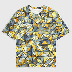 Мужская футболка оверсайз Маленькие золотые треугольники