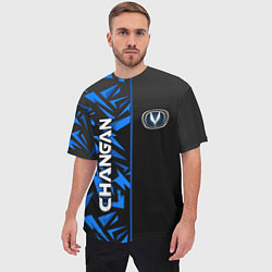 Футболка оверсайз мужская Changan - blue uniform, цвет: 3D-принт — фото 2