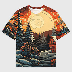 Мужская футболка оверсайз Волшебная роспись