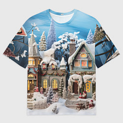 Мужская футболка оверсайз Северное сияние торжества