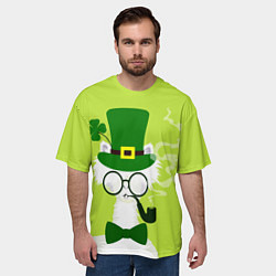 Футболка оверсайз мужская Лама - альпака Патрик, цвет: 3D-принт — фото 2