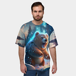 Футболка оверсайз мужская Полярный мишка, цвет: 3D-принт — фото 2