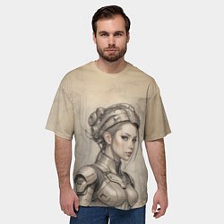 Футболка оверсайз мужская Скетч разведчица, цвет: 3D-принт — фото 2