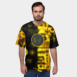 Футболка оверсайз мужская Twenty one pilots yellow music, цвет: 3D-принт — фото 2