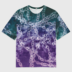 Мужская футболка оверсайз Абстракция - ДНК цепочка