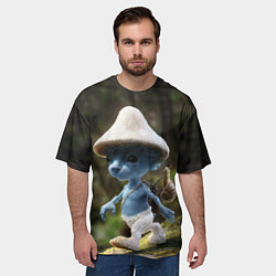 Футболка оверсайз мужская Шайлушай синий, цвет: 3D-принт — фото 2