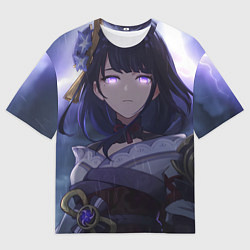 Футболка оверсайз мужская Genshin Impact Raiden Ei, цвет: 3D-принт