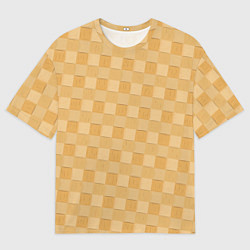 Мужская футболка оверсайз Плетение из берёсты текстура