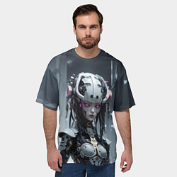 Футболка оверсайз мужская Кукла-андроид, цвет: 3D-принт — фото 2