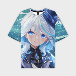 Футболка оверсайз мужская Genshin Impact Furina Smile, цвет: 3D-принт