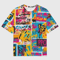 Мужская футболка оверсайз В стиле поп арт