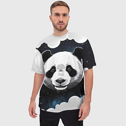 Футболка оверсайз мужская Панда портрет, цвет: 3D-принт — фото 2