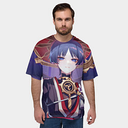 Футболка оверсайз мужская Genshin Impact Scaramouche, цвет: 3D-принт — фото 2