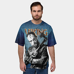 Футболка оверсайз мужская Флоки с оружием, цвет: 3D-принт — фото 2