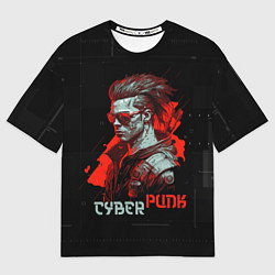Футболка оверсайз мужская Cyberpunk man, цвет: 3D-принт