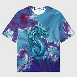 Футболка оверсайз мужская Dragon - irezumi - ai art, цвет: 3D-принт