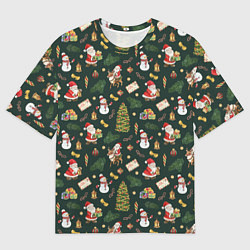 Мужская футболка оверсайз Новогодняя встреча