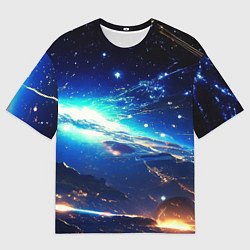 Футболка оверсайз мужская Млечный путь - глубокий космос, цвет: 3D-принт