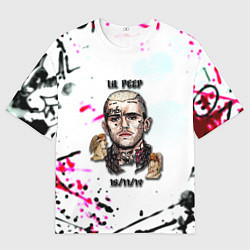 Футболка оверсайз мужская Lil peep rap band, цвет: 3D-принт