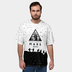 Футболка оверсайз мужская Thirty seconds to mars Jared Leto music, цвет: 3D-принт — фото 2