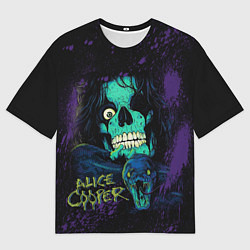 Футболка оверсайз мужская Alice Cooper snake, цвет: 3D-принт