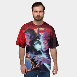 Футболка оверсайз мужская Магическая битва - Итадори Юдзи, цвет: 3D-принт — фото 2