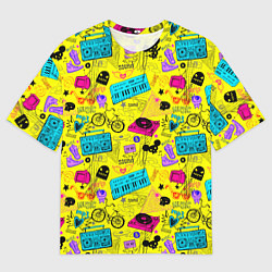 Футболка оверсайз мужская Music sound, цвет: 3D-принт