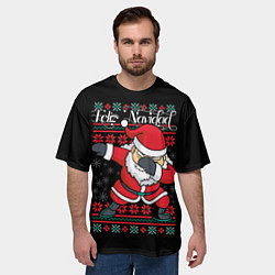 Футболка оверсайз мужская Португальский Санта Клаус, цвет: 3D-принт — фото 2