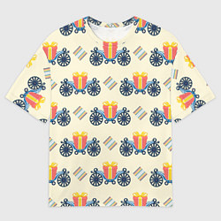 Мужская футболка оверсайз Подарок на карете и ромб