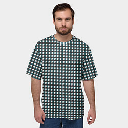 Футболка оверсайз мужская Геометрия объёмные пирамиды, цвет: 3D-принт — фото 2