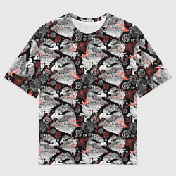 Мужская футболка оверсайз Портреты орлов