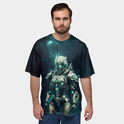 Футболка оверсайз мужская Андроид в космосе, цвет: 3D-принт — фото 2