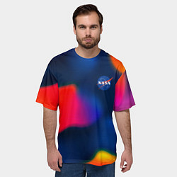 Футболка оверсайз мужская Nasa gradient sportcolor, цвет: 3D-принт — фото 2